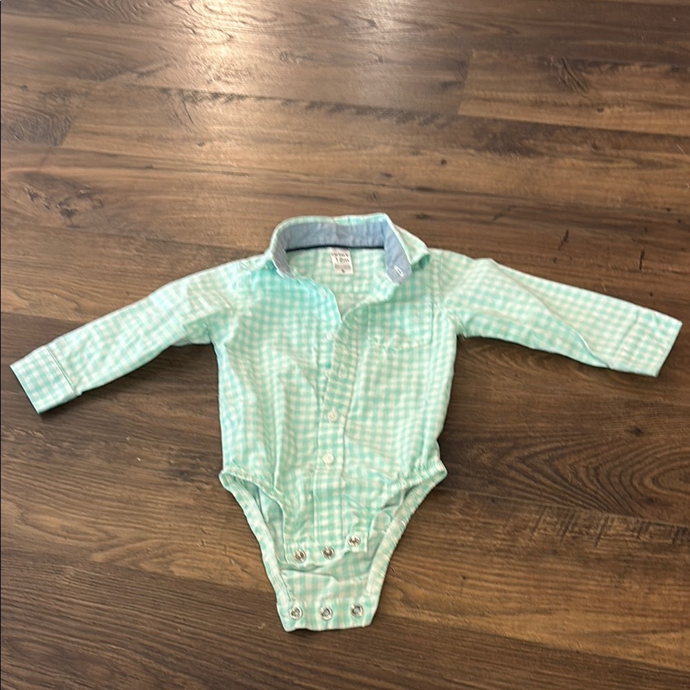 Carter's Green Geometric Bodysuit One Piece